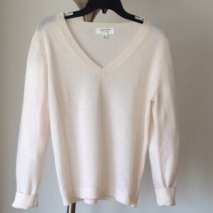 🔴 Nordstrom - Ivory White 100% Cashmere Sweater